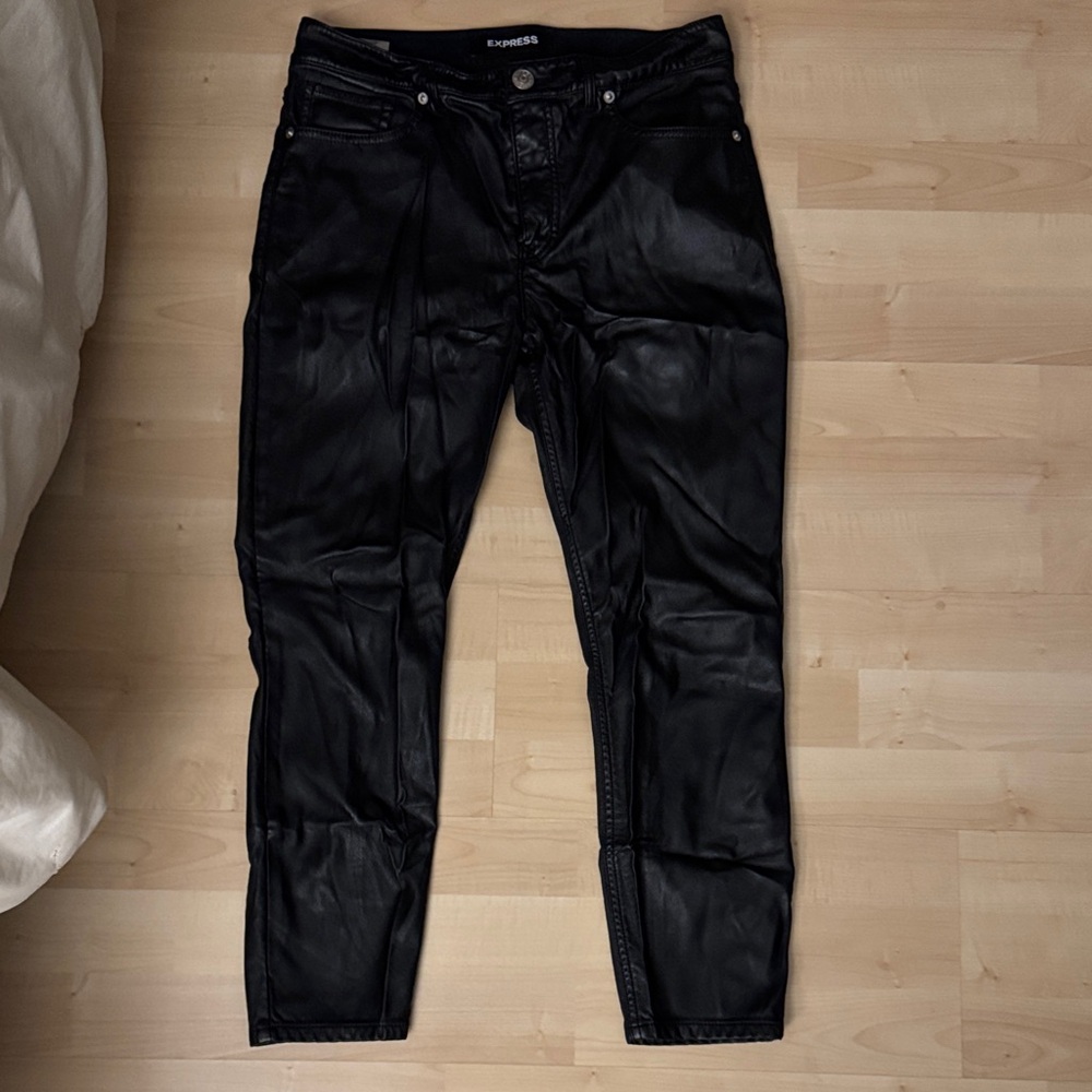 Express Black Leather Pants